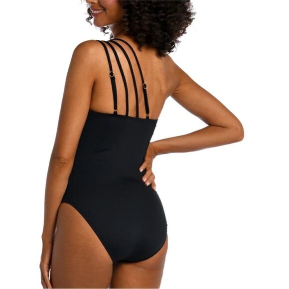 NWT La Blanca Island Goddess Strappy One Shoulder One Piece - Picture 1 of 6